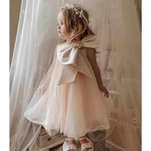 Petite Maison Kids “Jackie Peach” dress NWT